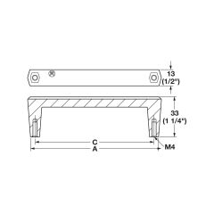 Hafele H2585 Kulp Mat Altın 128mm