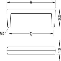 Hafele H2585 Kulp Paslanmaz Çelik Renkli 192mm