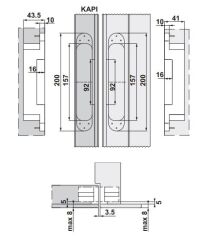 Hafele CDH 100 Gizli Menteşe Mat Nikel 100kg