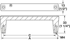 Hafele H2585 Kulp Mat Siyah 128mm