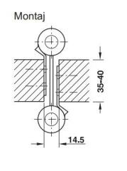 Hafele Çarpma Kapı Menteşesi Nikel 27kg 125mm