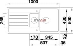 Blanco Legra 6S Eviye ve Mida Batarya Kampanyası - Antrasit
