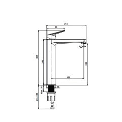 Hafele Yüksek Lavabo Bataryası Vog Mat Altın