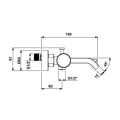 Hafele Banyo Bataryası Fonte Mat Siyah