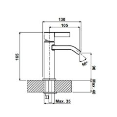 Hafele Lavabo Bataryası Fonte Mat Siyah