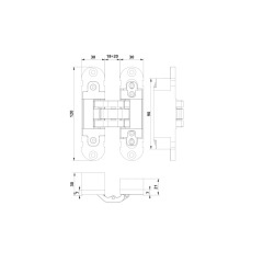 Otlav Invısacta Gizli Menteşe Paslanmaz Çelik Renk IN300120VN02