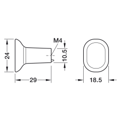 Hafele H2325 Düğme kulp mat altın