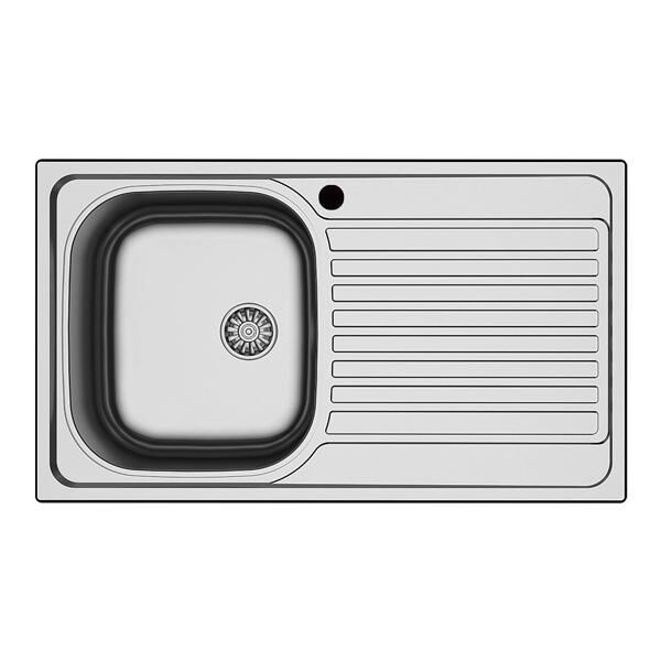 Hafele Capua04 Tezgah Üstü Eviye Seti, Satine Sağ Damlalık