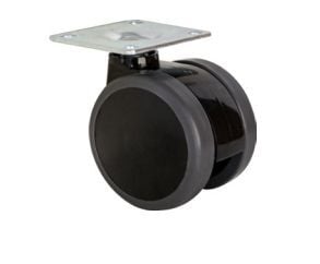 Hafele ELGA Plakalı Frensiz Tekerlek Antrasit/Siyah Ø60x74mm