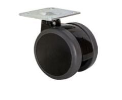 Hafele ELGA Plakalı Frensiz Tekerlek Antrasit/Siyah Ø60x74mm