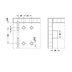 Hafele Heavy Dolap Askısı Elemanı Galvaniz Dübelli Sol Yönlü