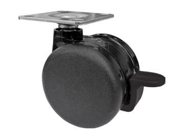 Hafele OFFICE Plakalı Frenli Tekerlek Antrasit/Siyah  Ø60x74mm