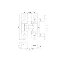 Otlav Invısacta Gizli Menteşe Paslanmaz Çelik Renk IN305120VN02