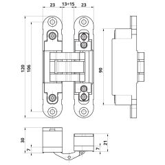 Otlav Invısacta Gizli Menteşe Parlak Altın Renk IN230120VO02