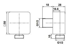 Hafele NEO S El Duşu Çıkış Ucu Mat Altın