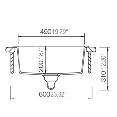Schock Granit Evye Cristalite Quadro N-100 Croma