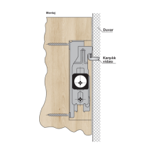 Hafele TR7 Gizli Dolap Askı Elemanı Dübelli