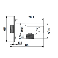 Hafele Askılı El Duşu Çıkışı Fluxo Yuvarlak Parlak Krom