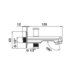 Hafele Yönlendiricili Çıkış Ucu Fluxo Yuvarlak Parlak Krom