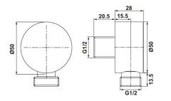 Hafele NEO R El Duşu Çıkış Ucu Paslanmaz Çelik Renkli