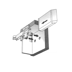Hafele SC4 Kapak Kahverengi Plastik Sol Yönlü