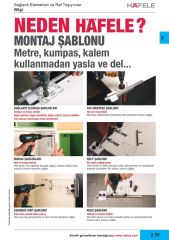 Hafele Minifix 3 Kafalı Montaj Şablonu