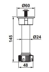 Hafele PFT11 Baza Ayağı Vidalı Siyah 120mm