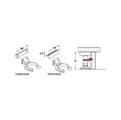 Hafele AXILO 78 Baza Klips Vida ile Montaj Beyaz