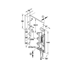 Hafele TR6 Gizli Dolap Askı Dübelli Sağ 130kg (20 Adet)