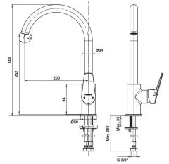 Hafele VOG Eviye Bataryası Mat Altın