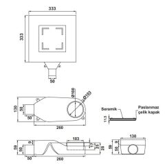 Hafele STORMA Yer Süzgeci Yatay 100X100 Parlak Rose