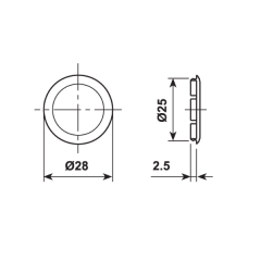 Hafele TR8 Kapak Yuvarlak Nikel Kaplama