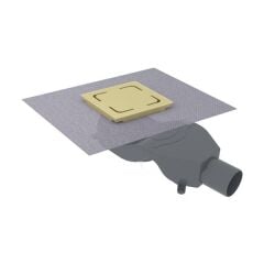 Hafele STORMA Yer Süzgeci Yatay 100X100 Parlak Altın