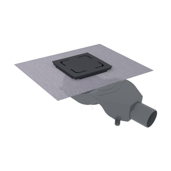 Hafele STORMA Yer Süzgeci Yatay 100X100 Mat Siyah