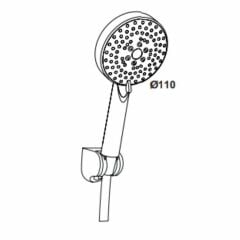 Hafele Askılı Duş Sistemi Boda 5 Fonksiyonlu Parlak Krom