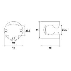 Hafele T Köşe Bağlantı Elemanı Mat Paslanmaz Çelik Renk