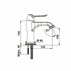 Hafele Lavabo Bataryası Anton Mat Siyah