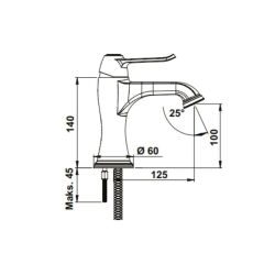 Hafele Lavabo Bataryası Anton Parlak Altın