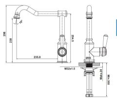 Hafele LUTON Eviye Bataryası Mat Siyah