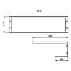Hafele Raflı Havluluk Tove Köşeli Mat Siyah