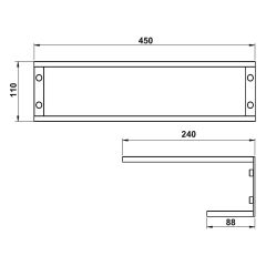 Hafele Raflı Havluluk Tove Köşeli Parlak Krom
