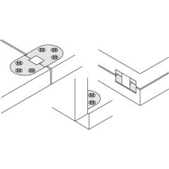 Hafele Masa Menteşesi Nikel 30x65mm