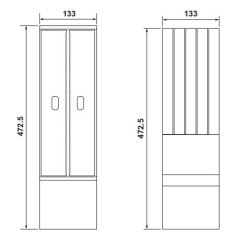 Hafele LEGRO Folyoluk Koyu Meşe 140x470x45