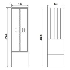 Hafele LEGRO Bıçaklık Koyu Meşe 140x470x45