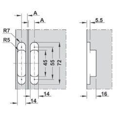 Hafele Arch Gizli Menteşe, Gri Renk