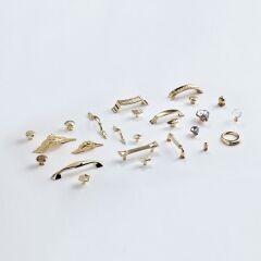 Hafele Düğme Kulp Leopold Jr. Parlak Pirinç