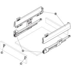 Hafele Çekmece Seti Bordürsüz 50'lik Vidalı Beyaz