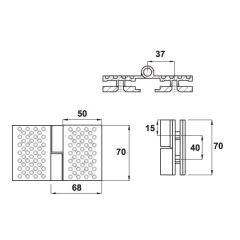 Hafele Cam Menteşesi Cam/Cam Sol P.Çelik Renkli (1 Çift)