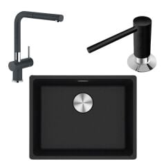 Franke Granit Eviye Batarya Sabunluk Kampanyası Maris Mrg 110-52 Nero