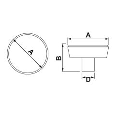 Hafele AURE Antik Gümüş Renk 30 mm Düğme Kulp